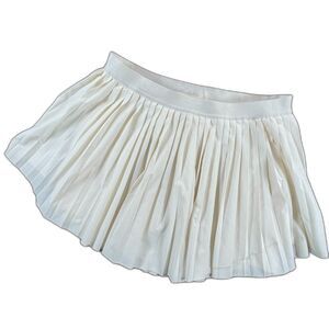 POPFLEX Ace 'em Pleated Skort 2X White Tennis Skirt Built-In Shorts Pocket Golf